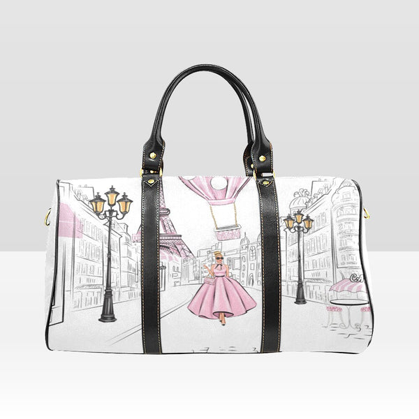 Paris pink theme weekender bag