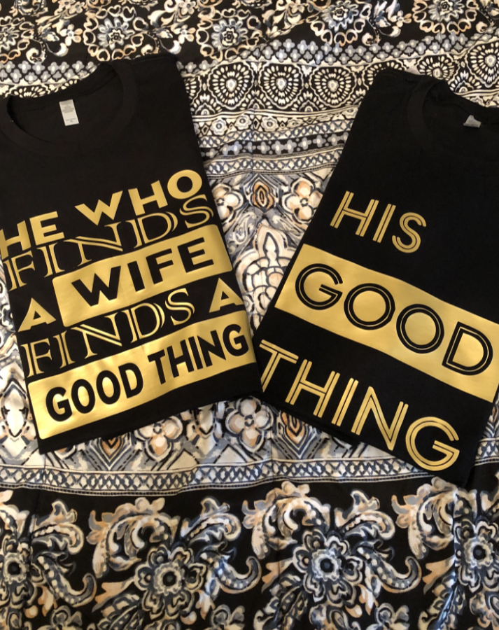 he who finds.... his good thing couple shirt