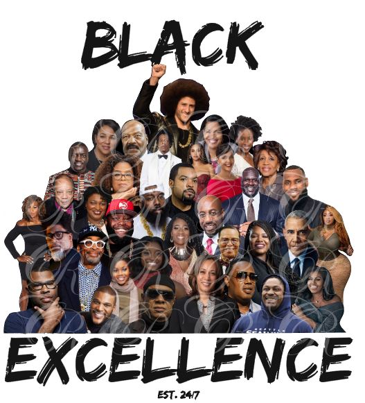 Black excellence PNG file,