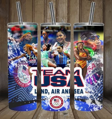 Team USA land air and sea tumbler